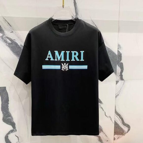Amiri Crew neck black short sleeve T-shirt - Picture 1 of 8